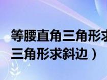 等腰直角三角形求斜邊長公式小學（等腰直角三角形求斜邊）