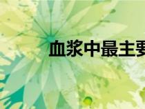 血漿中最主要的緩沖對（緩沖對）
