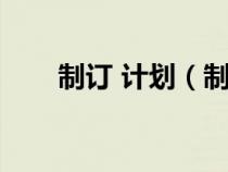 制訂 計(jì)劃（制訂計(jì)劃的要求有哪些）