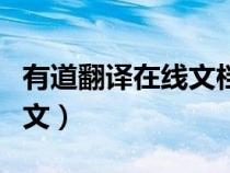 有道翻譯在線文檔翻譯（有道翻譯在線翻譯中文）
