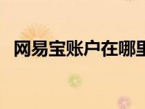 網(wǎng)易寶賬戶在哪里查詢（我的網(wǎng)易寶登陸）