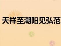天祥至潮陽(yáng)見(jiàn)弘范文言文翻譯（天祥至潮陽(yáng)）