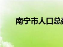 南寧市人口總數(shù)2023（南寧市人口）
