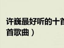 許巍最好聽的十首歌曲時間（許巍最好聽的十首歌曲）
