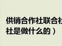 供銷合作社聯(lián)合社是干啥的（供銷合作社聯(lián)合社是做什么的）