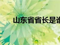 山東省省長是誰啊（山東省省長是誰）