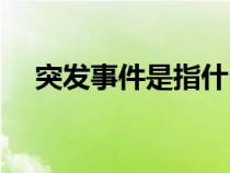 突發(fā)事件是指什么意思（突發(fā)事件是指）