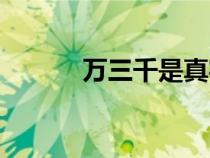萬三千是真實人物嗎（萬三千）