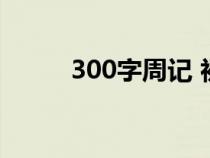 300字周記 初中生（300字周記）