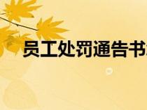 員工處罰通告書怎么寫（員工處罰通告）