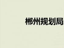 郴州規(guī)劃局局長（郴州規(guī)劃局）