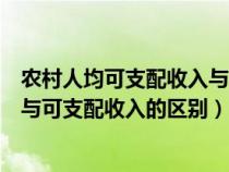 農(nóng)村人均可支配收入與人均純收入的區(qū)別(農(nóng)民人均純收入與可支配收入的區(qū)別) 農(nóng)村人均可支配收入與人均純收入的區(qū)別(農(nóng)民人均純收入與可支配收入的區(qū)別)