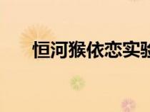 恒河猴依戀實驗是誰提出的（恒河猴）