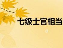 七級(jí)士官相當(dāng)什么級(jí)別(七級(jí)士官) 七級(jí)士官相當(dāng)什么級(jí)別(七級(jí)士官)