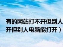 有的網(wǎng)站打不開但別人電腦能打開怎么回事（有的網(wǎng)站打不開但別人電腦能打開）