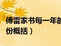 傅雷家書每一年的概括和感情（傅雷家書按年份概括）