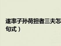 遂率子孫荷擔(dān)者三夫怎么斷句（遂率子孫荷擔(dān)者三夫是什么句式）