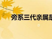 旁系三代親屬是指哪些人（旁系三代）