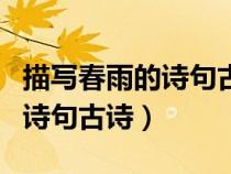 描寫(xiě)春雨的詩(shī)句古詩(shī)大全二年級(jí)(描寫(xiě)春雨的詩(shī)句古詩(shī)) 描寫(xiě)春雨的詩(shī)句古詩(shī)大全二年級(jí)(描寫(xiě)春雨的詩(shī)句古詩(shī))