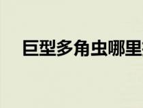 巨型多角蟲哪里招（巨型多角蟲在哪招）