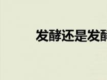 發(fā)酵還是發(fā)酵怎么讀（酵怎么讀）