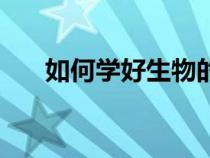 如何學(xué)好生物的方法（如何學(xué)好生物）
