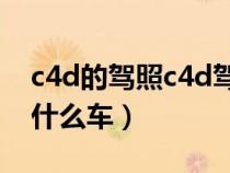 c4d的駕照c4d駕照能開什么車（D駕照能開什么車）