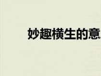 妙趣橫生的意思及用法（妙趣橫生）