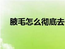 腋毛怎么徹底去除（腋毛怎么去除最好）