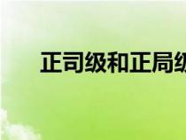 正司級和正局級哪個級別大（正司級）