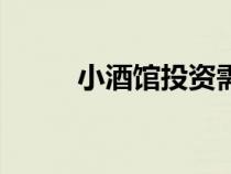 小酒館投資需要多少錢（小酒館）