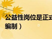 公益性崗位是正式編制么（公益性崗位是什么編制）