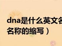 dna是什么英文名的縮寫好像是（dna是英文名稱的縮寫）