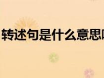 轉(zhuǎn)述句是什么意思啊 怎么改(轉(zhuǎn)述句是什么) 轉(zhuǎn)述句是什么意思啊 怎么改(轉(zhuǎn)述句是什么)