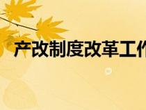 產(chǎn)改制度改革工作要點（產(chǎn)改是什么意思）