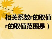 相關系數r的取值范圍是__________（相關系數r的取值范圍是）