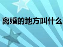 離婚的地方叫什么部門（民政局是干什么的）