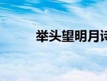 舉頭望明月詩詞接龍（詩詞接龍）