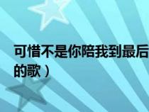 可惜不是你陪我到最后的歌詞（可惜不是你陪我到最后是誰的歌）