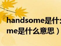 handsome是什么意思翻譯成中文（handsome是什么意思）