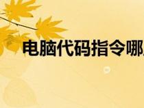 電腦代碼指令哪里輸入（電腦代碼指令）