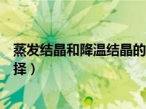 蒸發(fā)結(jié)晶和降溫結(jié)晶的選擇根據(jù)(蒸發(fā)結(jié)晶和降溫結(jié)晶的選擇) 蒸發(fā)結(jié)晶和降溫結(jié)晶的選擇根據(jù)(蒸發(fā)結(jié)晶和降溫結(jié)晶的選擇)