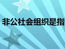 非公社會(huì)組織是指什么（社會(huì)組織是指什么）