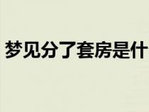 夢見分了套房是什么意思（套房是什么意思）