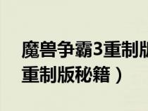 魔獸爭霸3重制版秘籍怎么輸入（魔獸爭霸3重制版秘籍）
