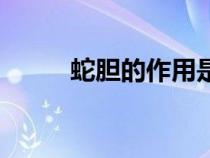 蛇膽的作用是什么（蛇膽的作用）