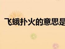 飛蛾撲火的意思是什么?（飛蛾撲火的意思）
