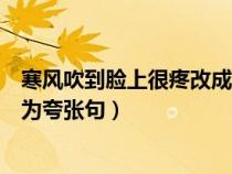 寒風吹到臉上很疼改成夸張句怎么改（寒風吹到臉上很痛改為夸張句）