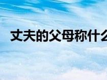 丈夫的父母稱什么（丈夫的父母書面稱呼）