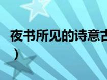 夜書所見的詩意古詩的意思（夜書所見的詩意）